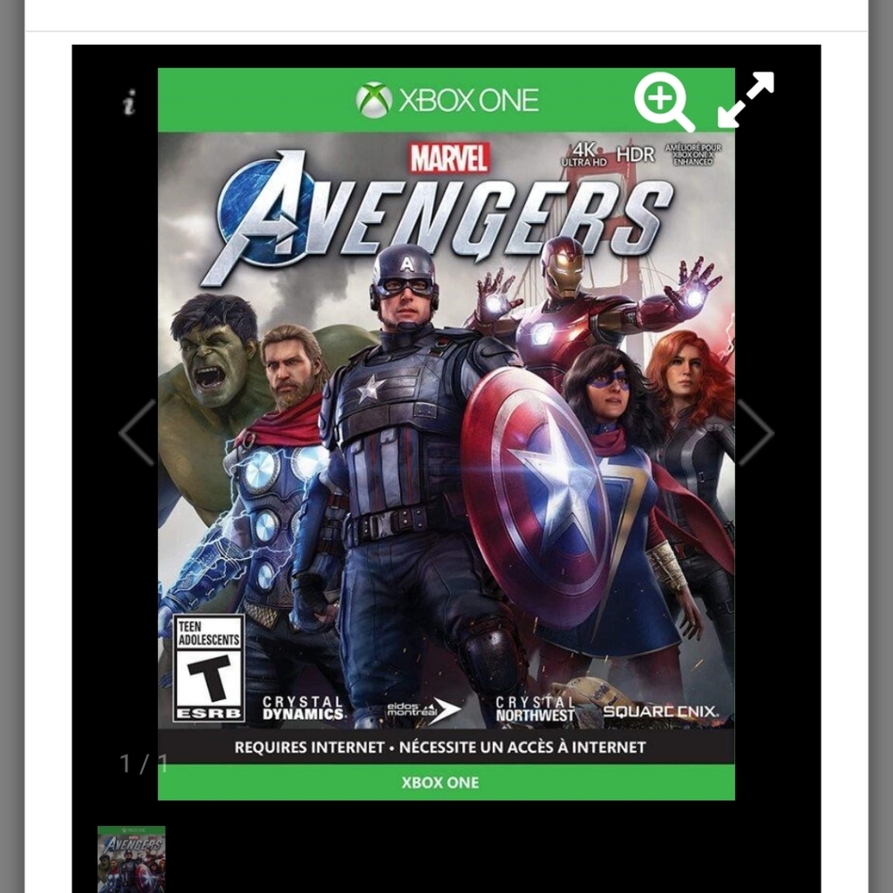 Marvel Avengers- xBox One game  - Brand New